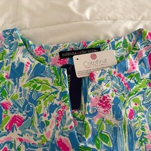 Barbara Erickson Colorful Floral Sleeveless Dress